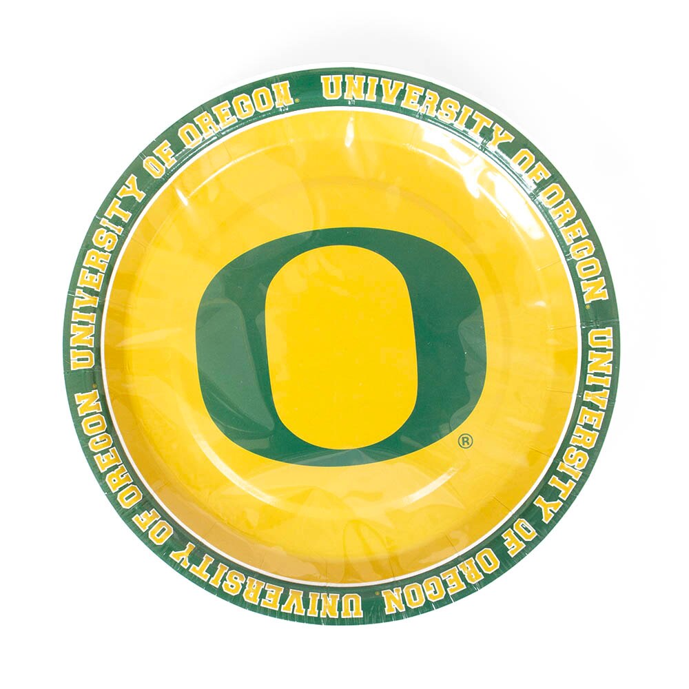 Classic Oregon O, Spirit Product, Yellow, Kitchen Accessories, Home & Auto, 7", Round, Paper Plate, 953172